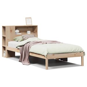 vidaXL Lit biblioth&egrave;que sans matelas 90x200 cm bois de pin massif