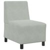 vidaXL Canap&eacute; modulaire sans accoudoirs Gris clair 55 cm Velours