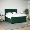 vidaXL Sommier &agrave; lattes de lit et matelas Vert fonc&eacute; 200x200cm Velours