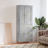 vidaXL Buffet haut Gris b&eacute;ton 69,5x34x180 cm Bois d'ing&eacute;nierie
