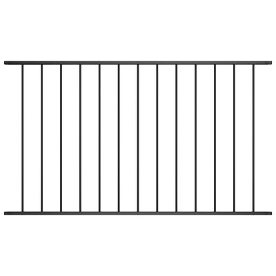 vidaXL Panneau de clôture Acier enduit de poudre 1,7x1,25 m Noir