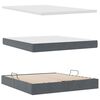 vidaXL Lit avec rangement et matelas Gris fonc&eacute; 160 x 200 cm Velours