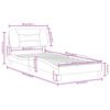 vidaXL Cadre de lit sans matelas Hvar blanc 80x200 cm similicuir