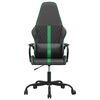 vidaXL Chaise de jeu Noir et vert Similicuir