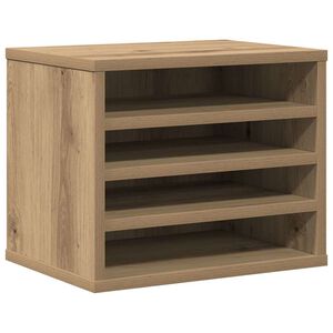 vidaXL Organiseur de bureau Ch&ecirc;ne artisanal 36 x 26 x 29,5 cm