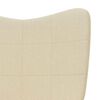vidaXL Chaise de relaxation Cr&egrave;me Tissu