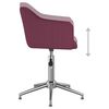 vidaXL Chaises &agrave; manger pivotantes lot de 2 violet tissu