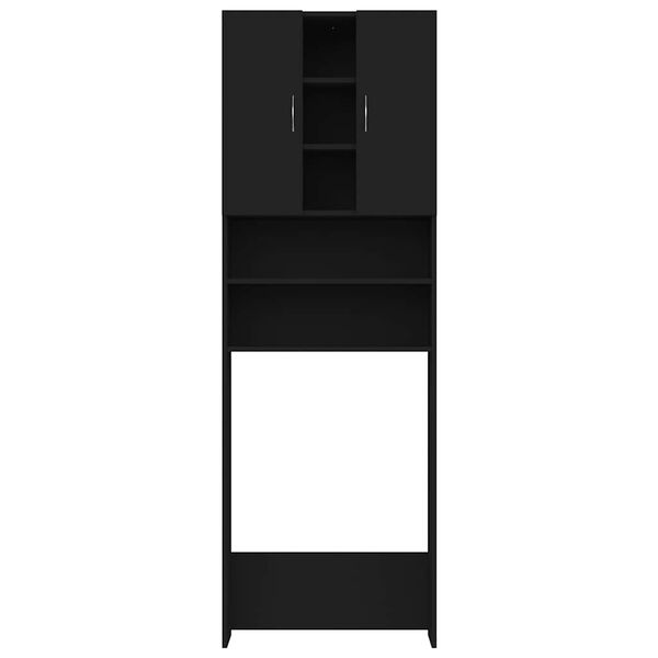 vidaXL Meuble pour machine à laver Noir 64x25,5x190 cm