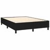 vidaXL Sommier &agrave; lattes de lit avec matelas Noir 140x190 cm Tissu