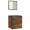 vidaXL Armoire de salle de bain avec miroir Ch&ecirc;ne fum&eacute; 41x38,5x48 cm