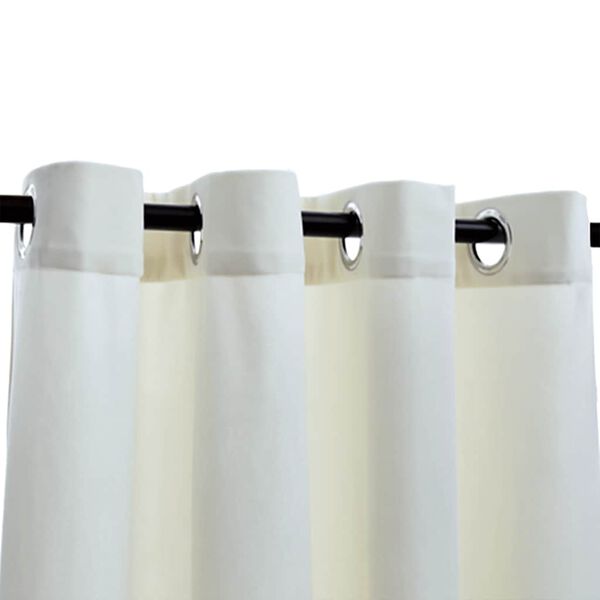 vidaXL Rideaux occultants avec anneaux 2 pcs Velours Cr&egrave;me 140x175 cm