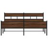vidaXL Cadre de lit en m&eacute;tal sans matelas ch&ecirc;ne marron 193x203 cm