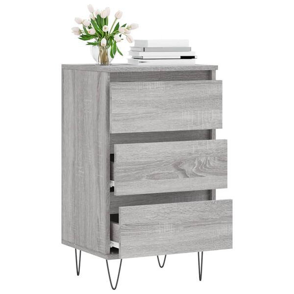 vidaXL Buffet sonoma gris 40x35x70 cm bois d'ing&eacute;nierie