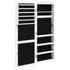 vidaXL Armoire à bijoux avec miroir et éclairage LED mural blanc