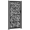 vidaXL Portail de jardin noir 100x200 cm en acier avec motif de traces