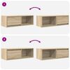 vidaXL Meubles TV 2 pcs ch&ecirc;ne sonoma 80x31x25,5 cm bois d'ing&eacute;nierie