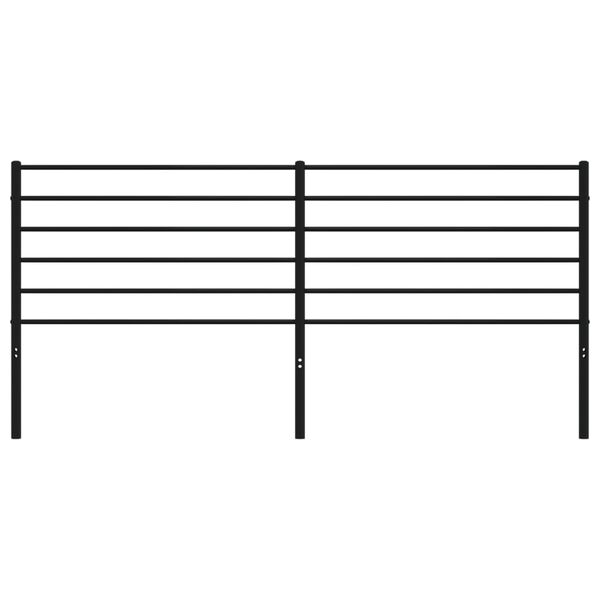 vidaXL T&ecirc;te de lit m&eacute;tal noir 200 cm