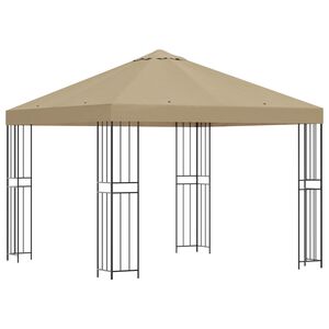 vidaXL Pavillon 3 x 3 m Beige Polyester et Acier 190 gsm