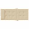 vidaXL Coussins de chaise &agrave; dossier haut lot de 4 beige tissu oxford