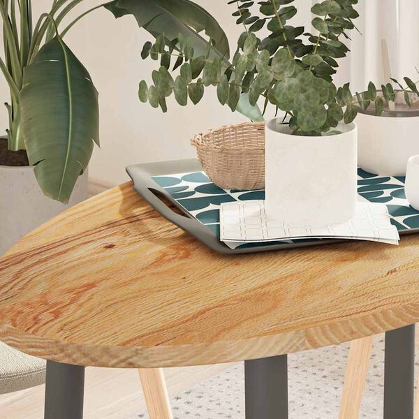 vidaXL Dessus de table 100x50x2 cm bois de ch&ecirc;ne massif ovale