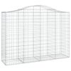 vidaXL Paniers &agrave; gabions arqu&eacute;s 3 pcs 200x50x140/160 cm Fer galvanis&eacute;