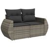 vidaXL Ensemble de canap&eacute; de jardin avec coussin 13 pcs Gris