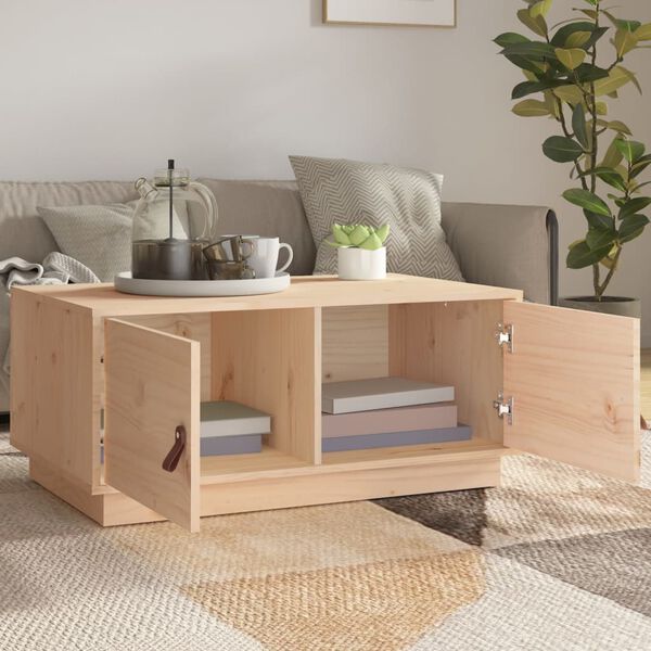 vidaXL Table basse 80x50x35 cm Bois massif de pin