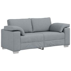 vidaXL Canap&eacute; deux places Gris clair 180 cm tissu