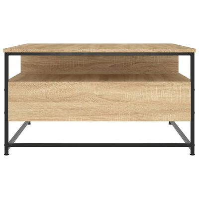 vidaXL Table basse chêne sonoma 80x80x45 cm bois d'ingénierie