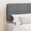 vidaXL Cadre de lit avec tête de lit rembourrée Gris clair 90 x 190 cm