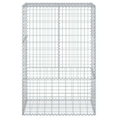 vidaXL Panier gabion avec couvercle 100x50x150 cm fer galvanisé