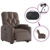 vidaXL Fauteuil inclinable &eacute;lectrique marron similicuir