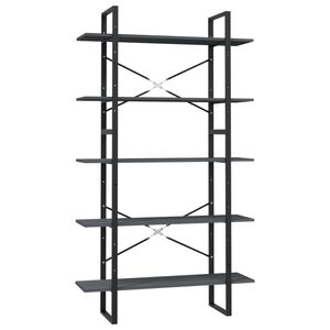 vidaXL Biblioth&egrave;que &agrave; 5 niveaux Gris 100x30x175 cm Bois de pin