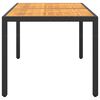 vidaXL Table de jardin 150x90x75 cm Acacia et résine tressée Noir