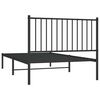 vidaXL Cadre de lit m&eacute;tal sans matelas avec t&ecirc;te de lit noir 100x190cm