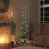vidaXL Sapin de No&euml;l &agrave; LED avec boules 120 LED blanc chaud 180 cm