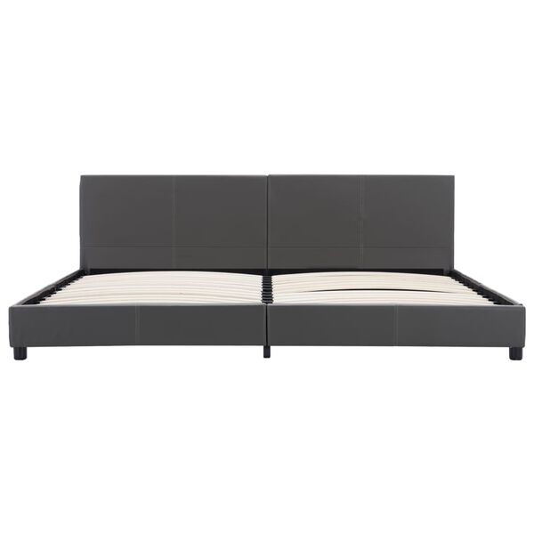 vidaXL Cadre de lit Gris Similicuir 180x200 cm
