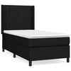 vidaXL Sommier &agrave; lattes de lit avec matelas Noir 100x200 cm Tissu