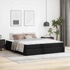 vidaXL Cadre de lit avec matelas avec matelas 2 pcs Noir PVC