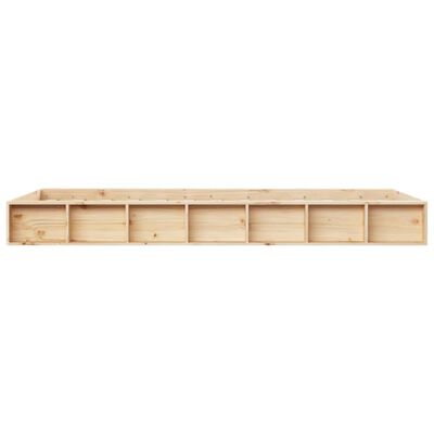 vidaXL Cadre de lit 75x190 cm Petit simple Bois massif