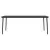 vidaXL Ensemble &agrave; manger de jardin 9 pcs Noir