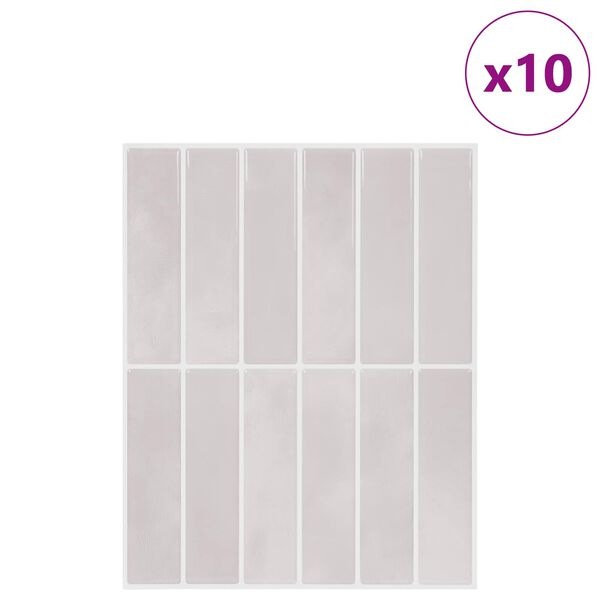 vidaXL Carrelage rectangulaire 10 pcs Beige 29 x 23 x 0,08 cm