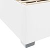 vidaXL Cadre de lit avec matelas Blanc 120 x 190 cm tissu