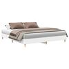 vidaXL Cadre de lit sans matelas blanc 180x200 cm bois d'ing&eacute;nierie