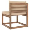 vidaXL Canap&eacute; de milieu palette de jardin avec coussins beige