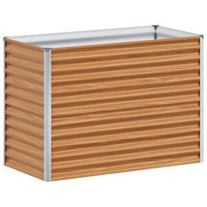 vidaXL Jardini&egrave;re sur&eacute;lev&eacute;e 98 x 50 x 68 cm Acier galvanis&eacute;