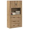 vidaXL Haut Armoire Ch&ecirc;ne artisanal 80 x 33 x 150 cm Bois d'ing&eacute;nierie
