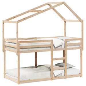 vidaXL Lit superpos&eacute; sans matelas 90x190 cm bois de pin massif