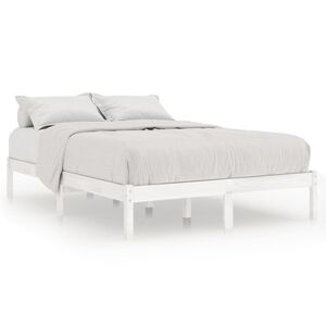vidaXL Cadre de lit sans matelas blanc 150x200 cm bois de pin massif