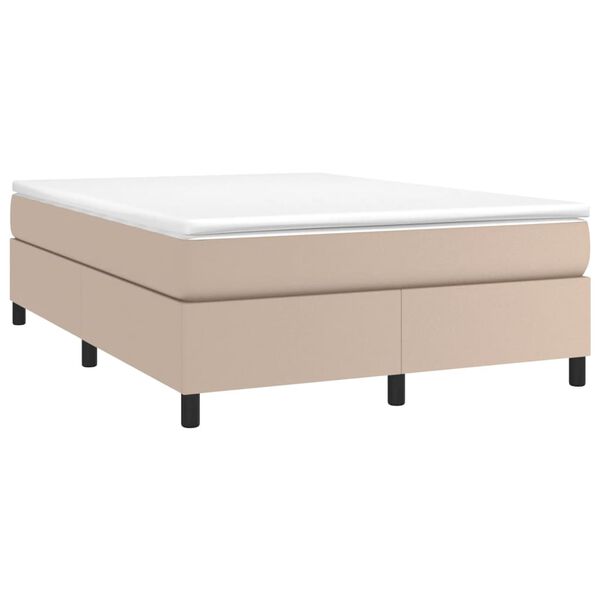 vidaXL Sommier &agrave; lattes de lit avec matelas Cappuccino 160x200 cm